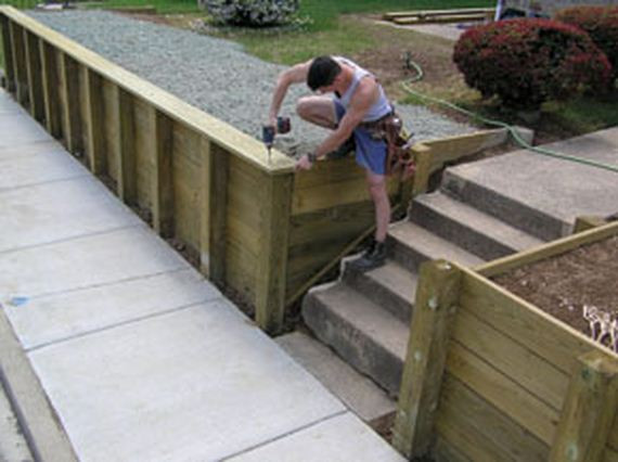 DIY Wooden Retaining Wall
 DIY Retaining Walls