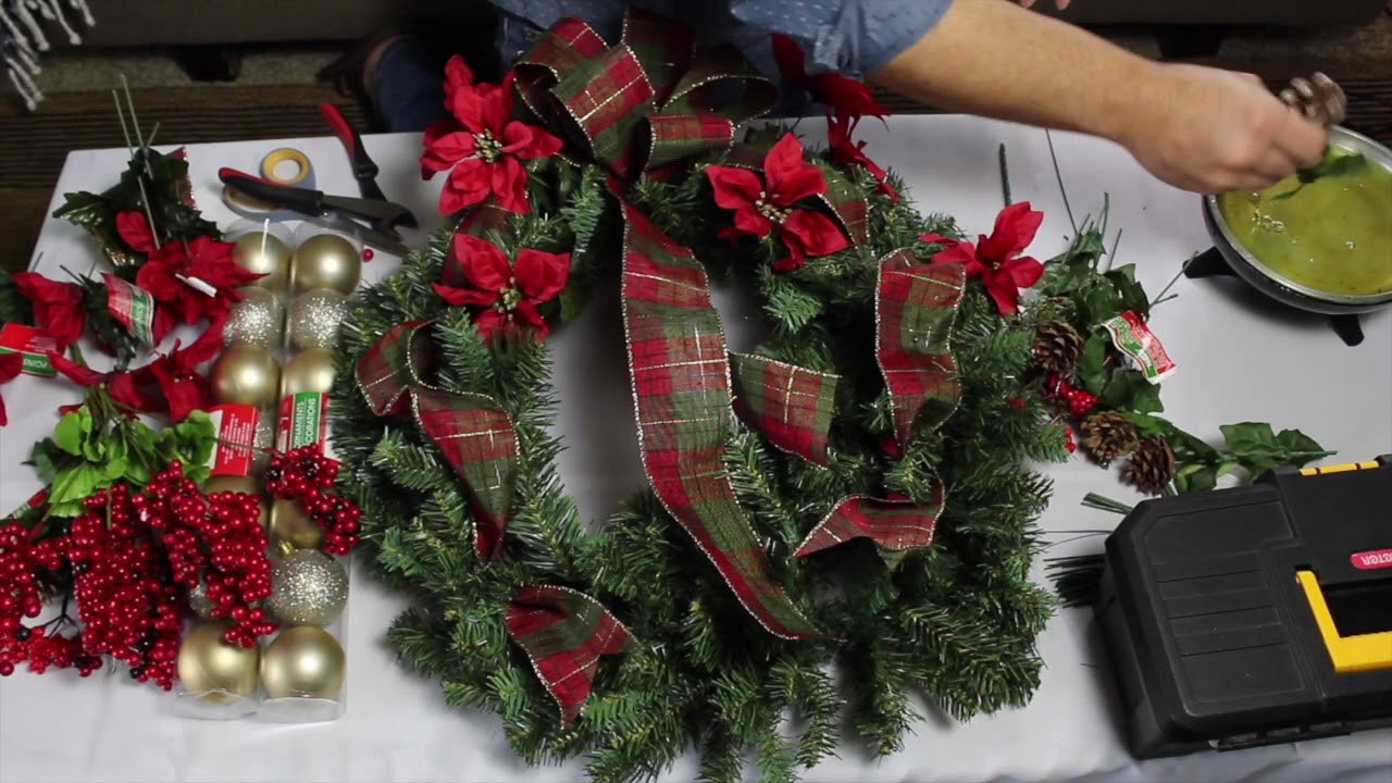 DIY Wreath Christmas
 EASY DIY Dollar Tree Christmas Wreath Wreath Tutorial