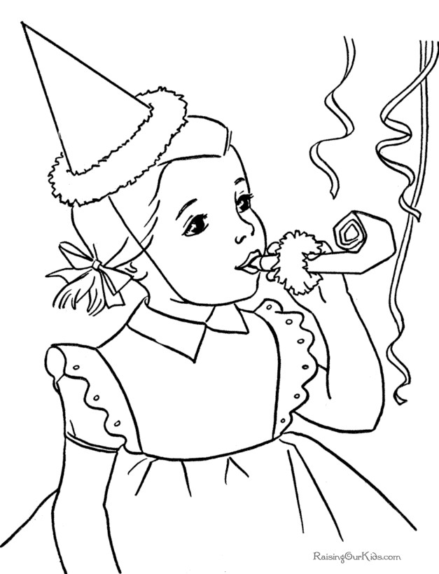 Dltk Kids Coloring Pages
 Birthday Party Coloring Pages Dltk Kids