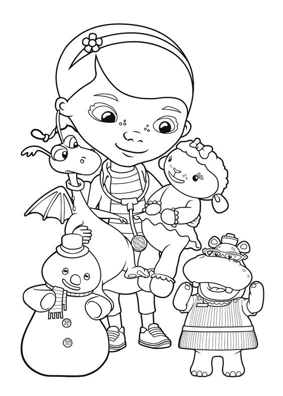 Doc Mcstuffins Printable Coloring Pages
 Amigos Coloring pages for kids and Friends on Pinterest