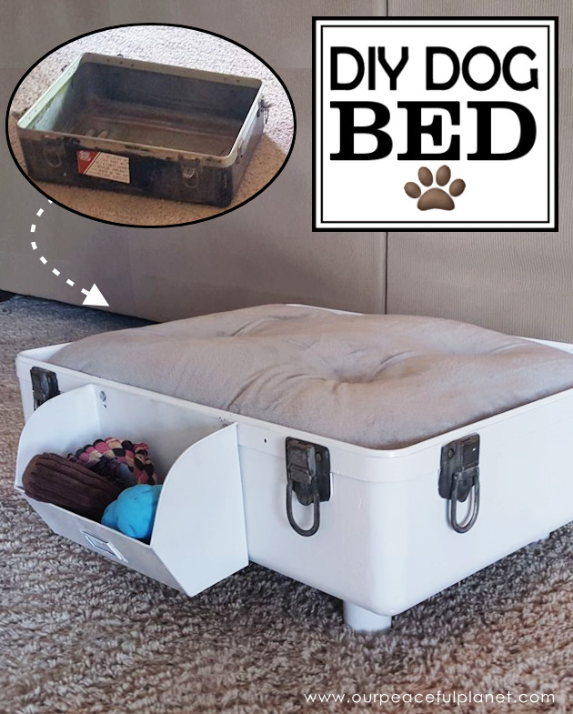 Dog Bed Furniture DIY
 How to Make a DIY Dog Bed from a Suitcase