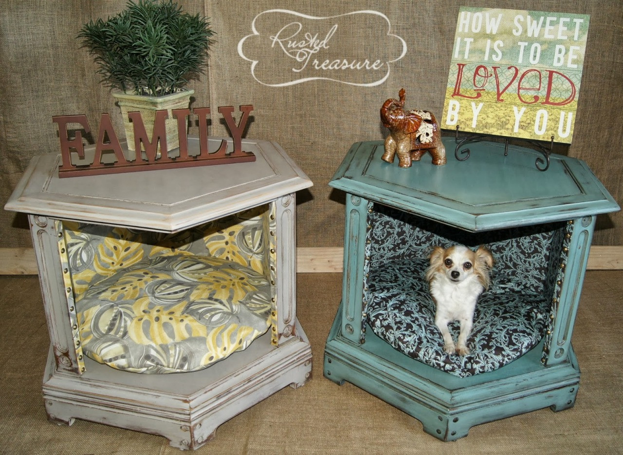 Dog Bed Furniture DIY
 Dream a Little Bigger — How great are these DIY End Table