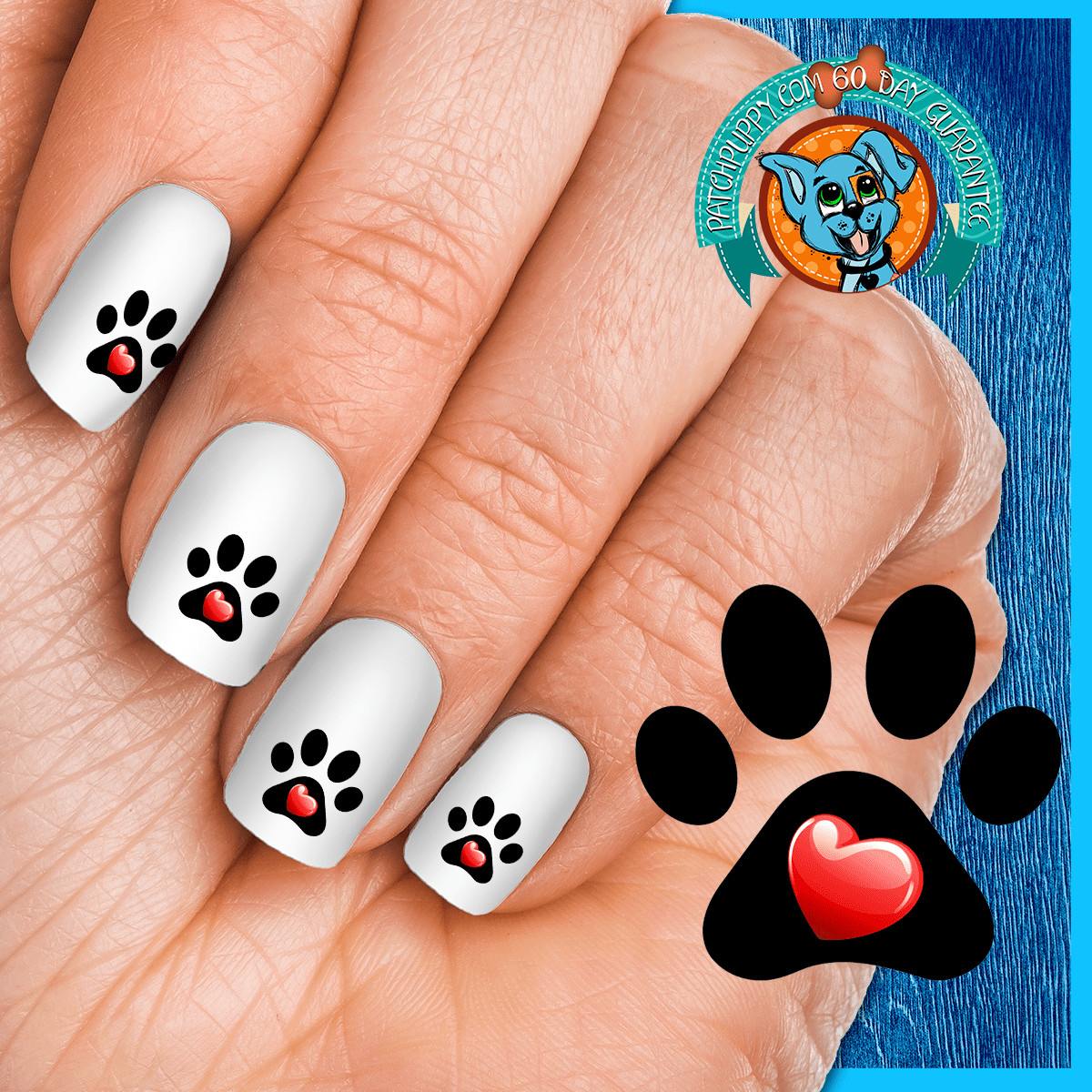 Dog Paw Nail Art
 My Heart Paw Print Nail Art Decals Now more FREE
