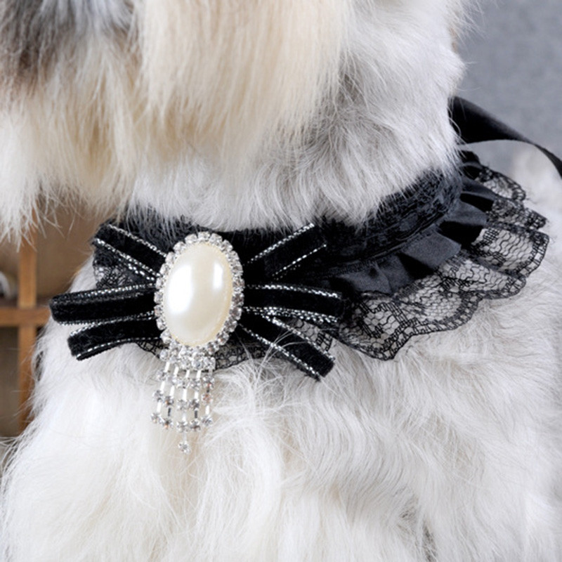 Dog Wedding Veil
 Elegant Pet Dog Cat Wedding Veil Neck Lace Pearl Collar