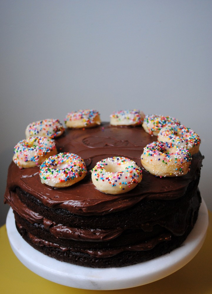 Donut Birthday Cake Recipe
 Mini Donut Birthday Cake DomestikatedLife