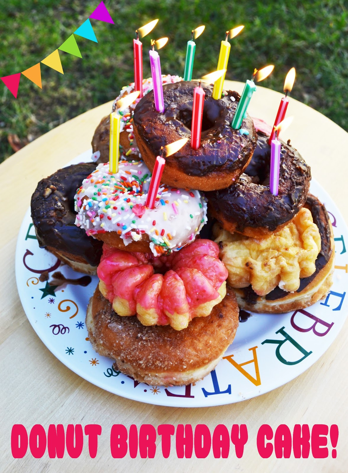 Donut Birthday Cake Recipe
 Polkadots on Parade Donut Birthday Cake