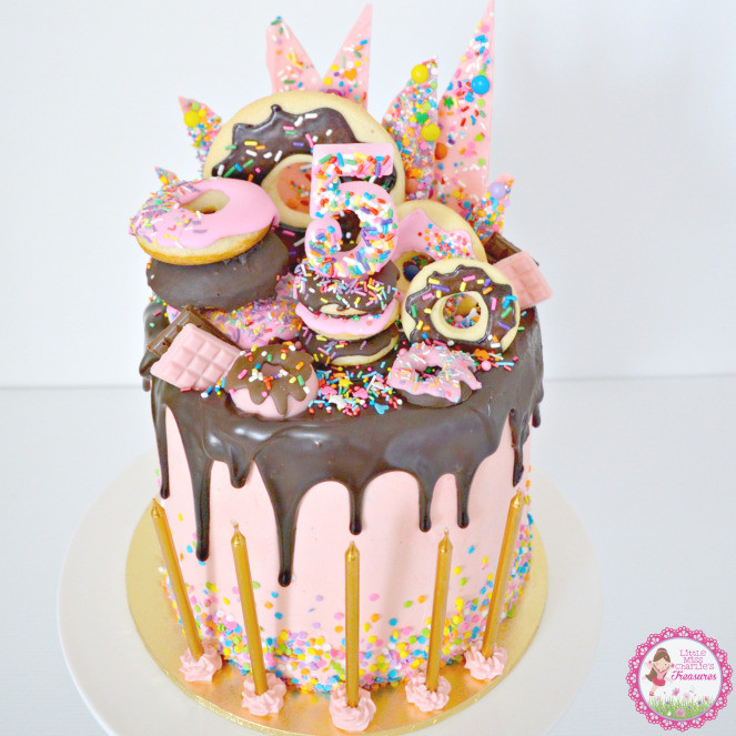 Donut Birthday Cake Recipe
 Donut themed Birthday Cake – Little Miss Charlie s Treasures