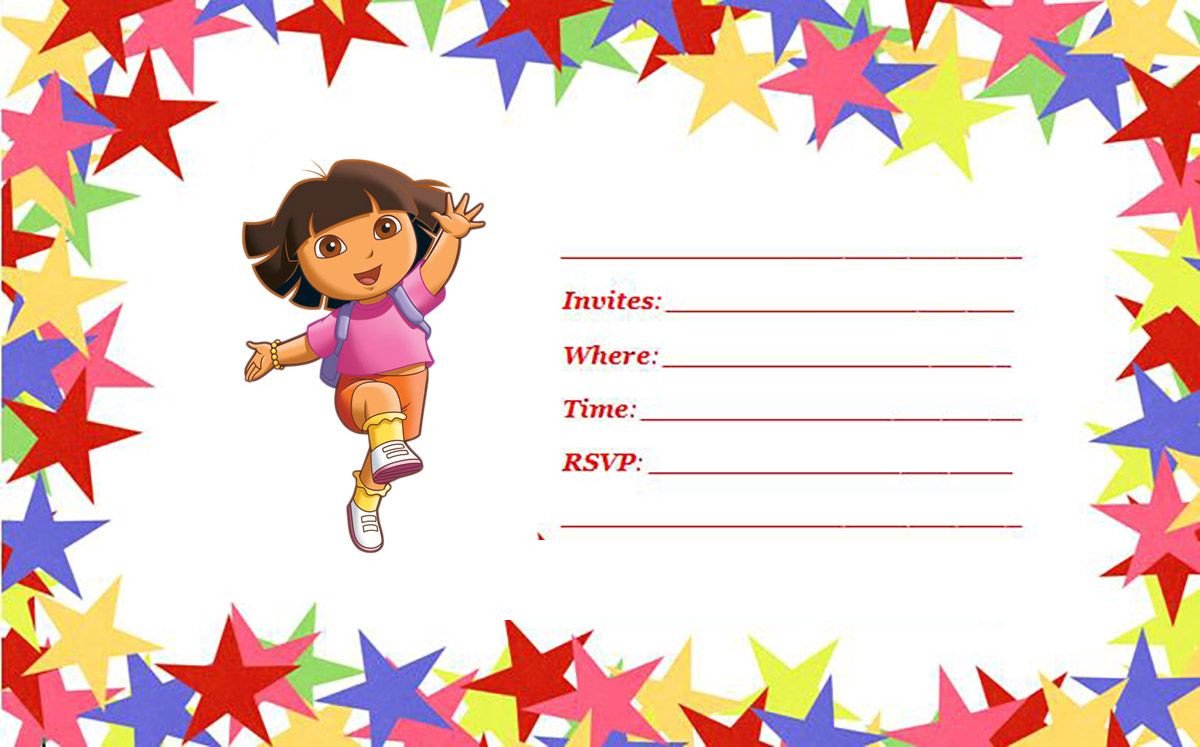 Dora Birthday Invitations
 FREE 1st Dora Birthday Invitations Wording – FREE