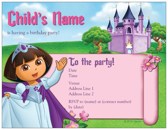 Dora Birthday Invitations
 dora the explorer birthday invitations free printable