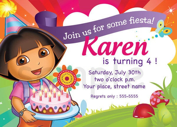 Dora Birthday Invitations
 40th Birthday Ideas Birthday Invitation Templates Dora