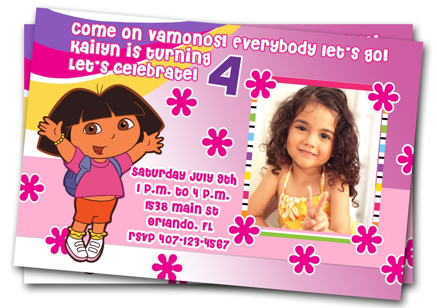 Dora Birthday Invitations
 Unavailable Listing on Etsy