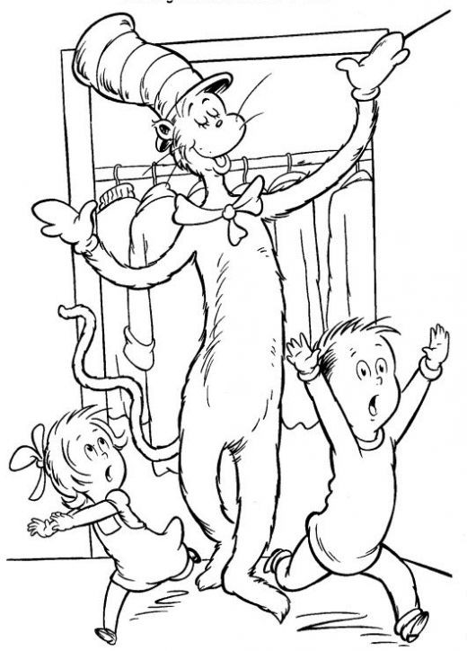 Dr.Seuss Printable Coloring Pages
 Fun Coloring Pages Cat in the Hat Coloring Pages Dr Seuss