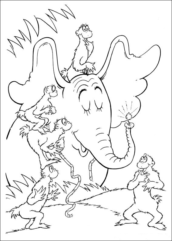 Dr.Seuss Printable Coloring Pages
 Fun Coloring Pages Horton Dr Seuss Coloring Pages