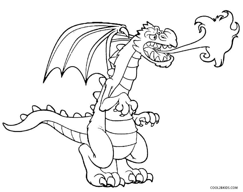 Dragon Coloring Pages Free Printable
 Printable Dragon Coloring Pages For Kids