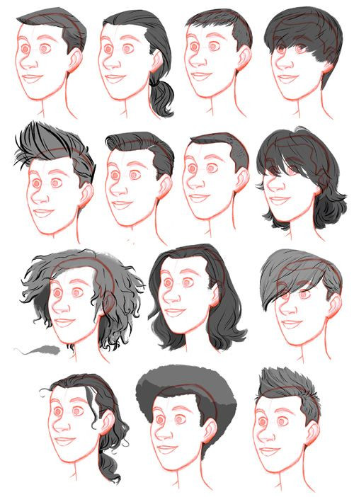 Drawing Hairstyles Male
 Men Hair Drawing at GetDrawings