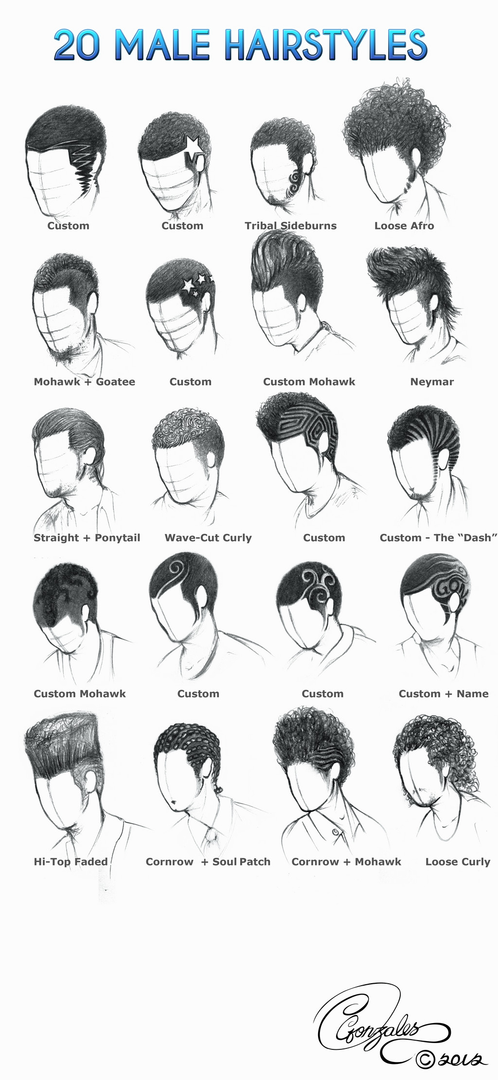 Drawing Hairstyles Male
 20 Male Hairstyles by gunzy1 on DeviantArt
