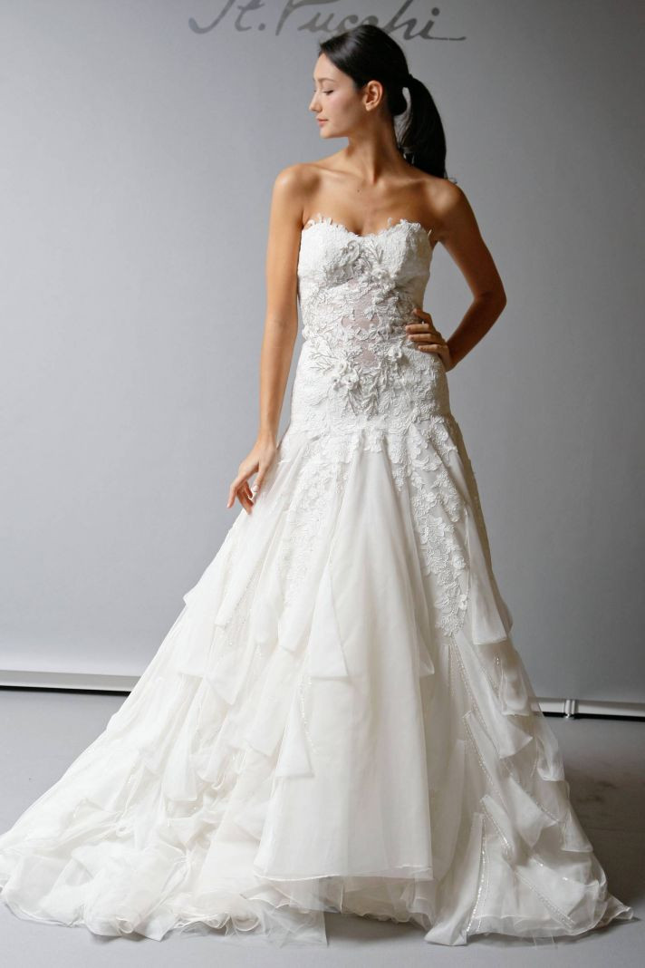 Drop Waist Wedding Gown
 Blu Ivory Wedding Dress Shopping drop waist style and