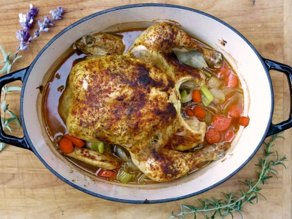 Dutch Oven Whole Chicken
 dutch oven whole chicken and ve ables