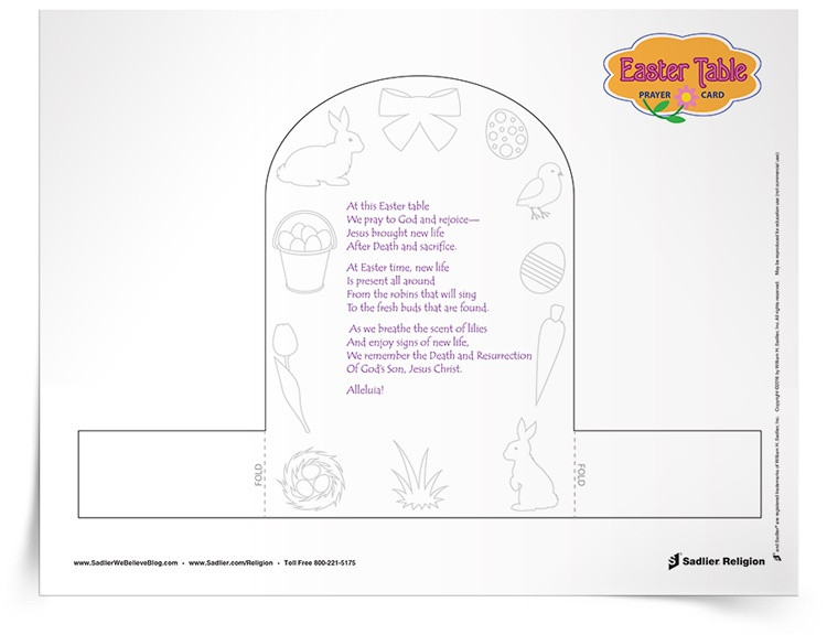 Easter Dinner Prayer
 Easter Meal Prayer Activity To Be Used Before Meals