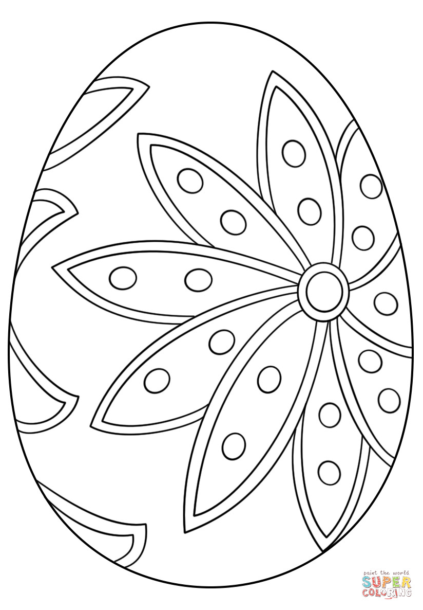 Easter Egg Printable Coloring Pages
 Fancy Easter Egg coloring page