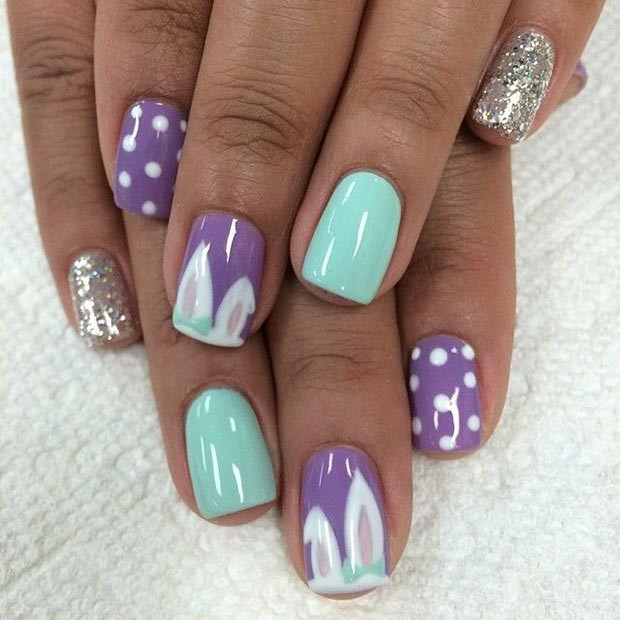 Easter Nail Colors
 32 Cute Nail Art Designs for Easter