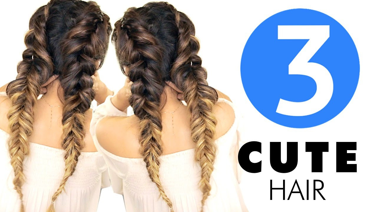 Easy And Cute Hairstyles For School
 3 Easy HAIRSTYLES