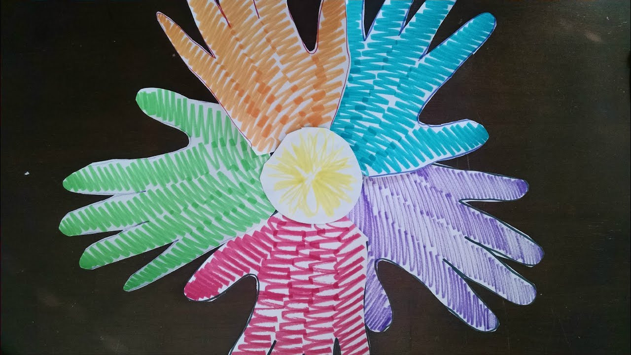 Easy Art For Kids
 Easiest ARTS and CRAFTS for Kids Easy Handprint Flower