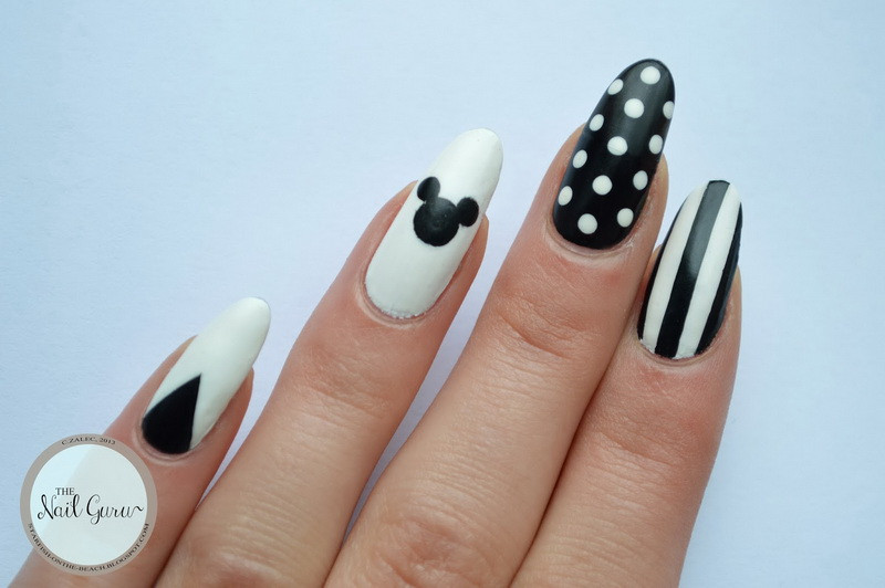 Easy Black Nail Designs
 20 Amazing Black and white nail designs yve style