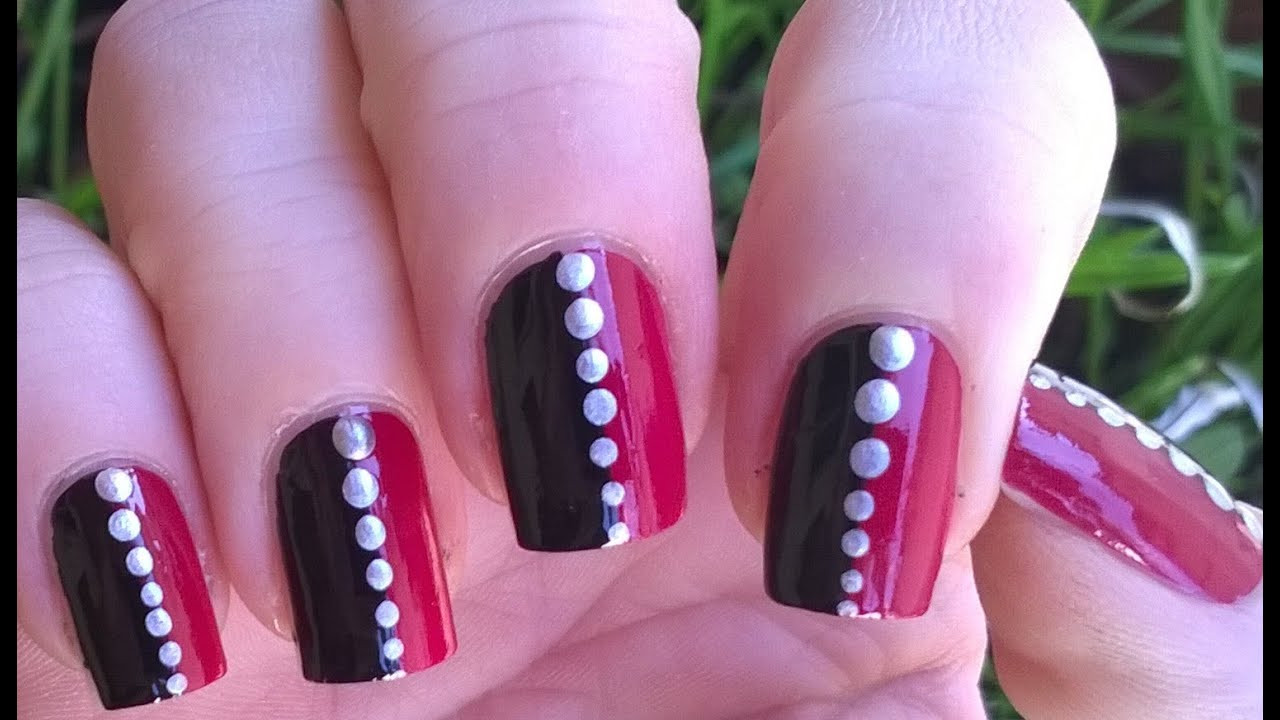 Easy Black Nail Designs
 Easy nail art designs 1 DIY Pretty black & pink