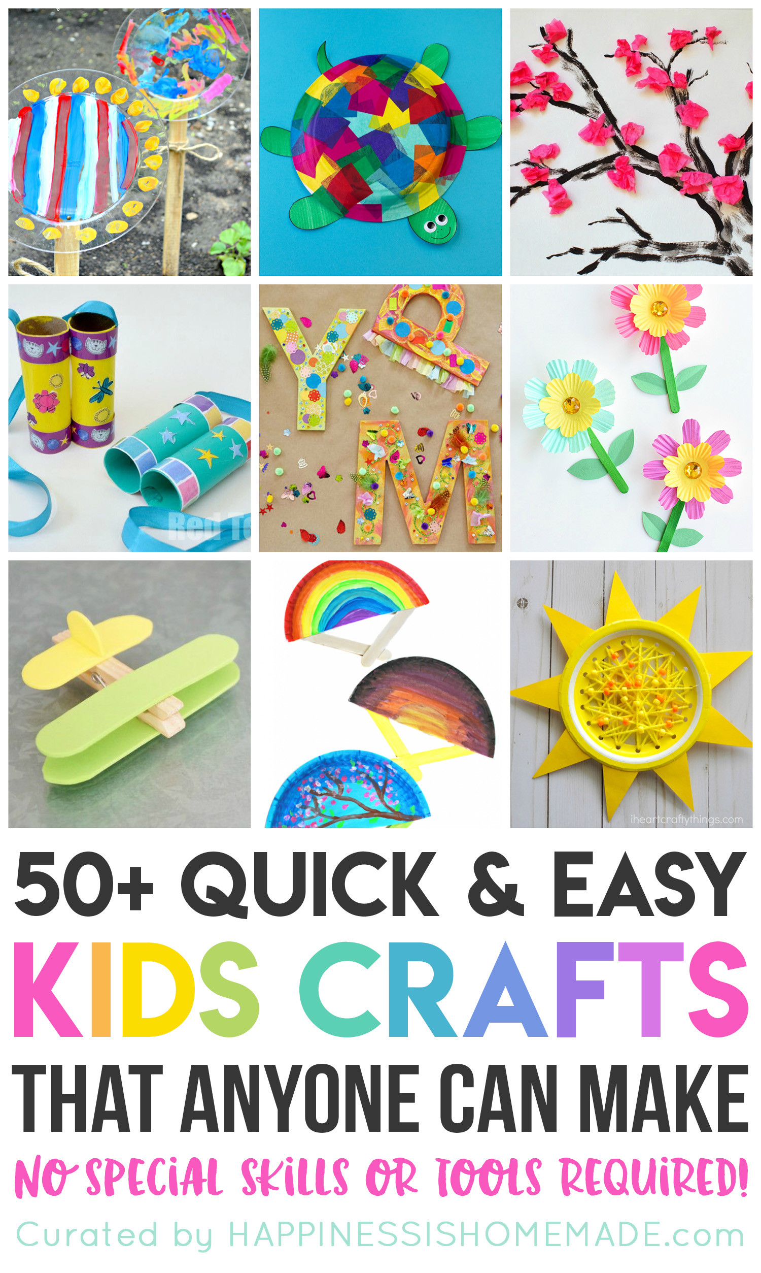 Easy Craft Ideas For Toddlers
 Easy Summer Kids Crafts That Anyone Can Make Happiness