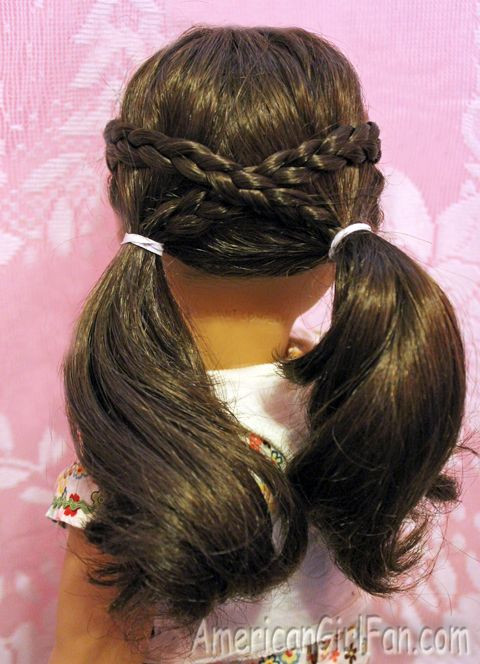 Easy Doll Hairstyles
 Cross over pigtails Doll hairdo Pinterest