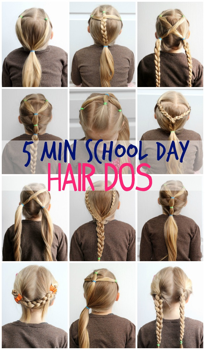 Easy Hairstyles For Kids Step By Step
 5 Minute School Day Hair Styles FYNES DESIGNS