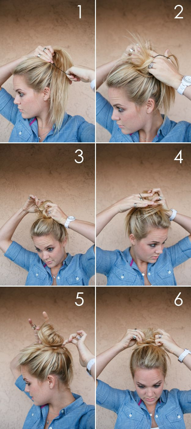 Easy Hairstyles For Kids Step By Step
 AUTUMN GREY HAIR TUTORIAL MESSY BUN wonder if this