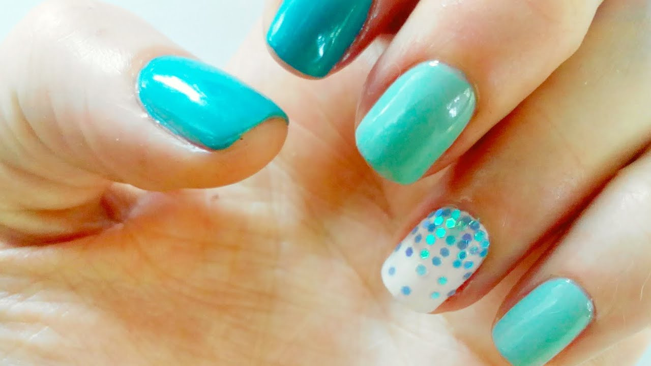 Easy Nail Designs For Summer
 Nail art blue ideas 2016 for short nails for summer easy