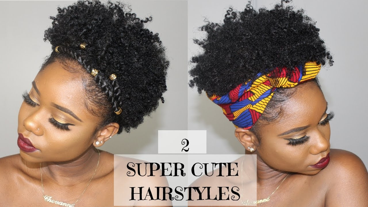 Easy Natural Hairstyles For Short Hair
 Two SUPER CUTE And EASY Hairstyles For SHORT Natural Hair
