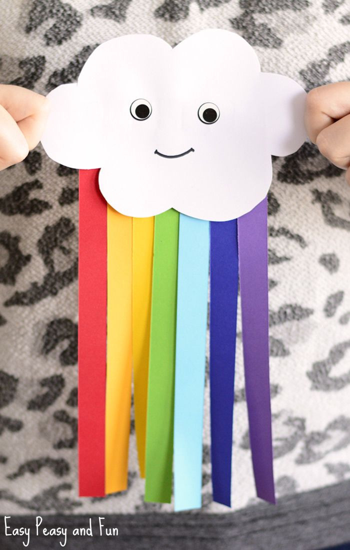 Easy Preschool Art Projects
 Cute Paper Rainbow Kid Craft