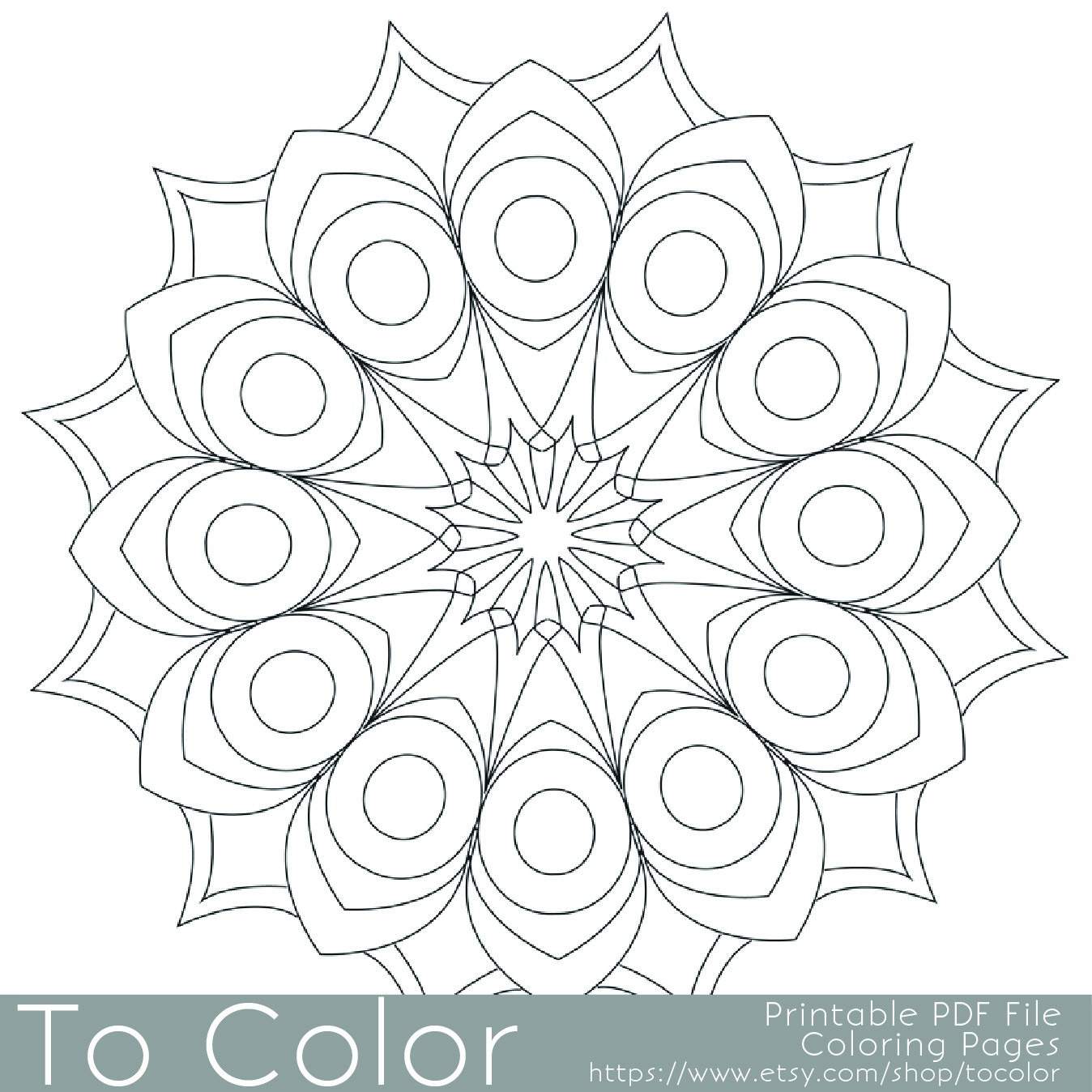 Easy Printable Coloring Pages
 Printable Circular Mandala Easy Coloring Pages for Adults Big