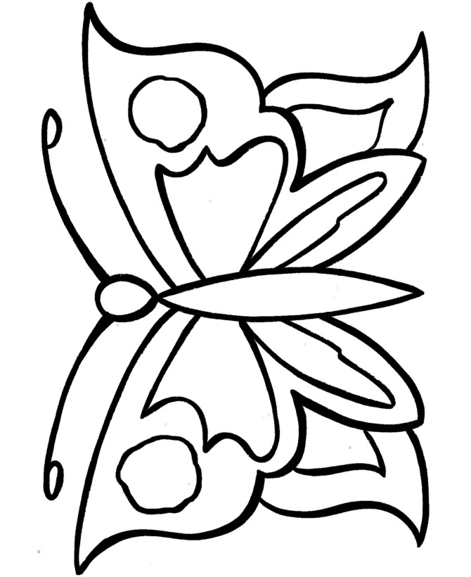 Easy Printable Coloring Pages
 Printable Geometric Butterflies Coloring Pages