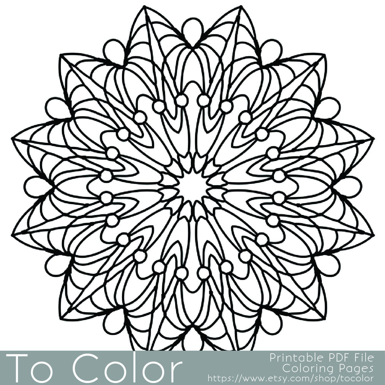 Easy Printable Coloring Pages
 Simple Printable Coloring Pages for Adults Gel Pens Mandala