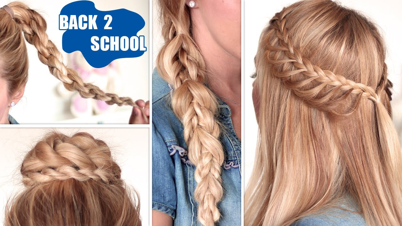 Easy School Hairstyles For Long Hair
 Easy back to school hairstyles ★ Cute quick and easy