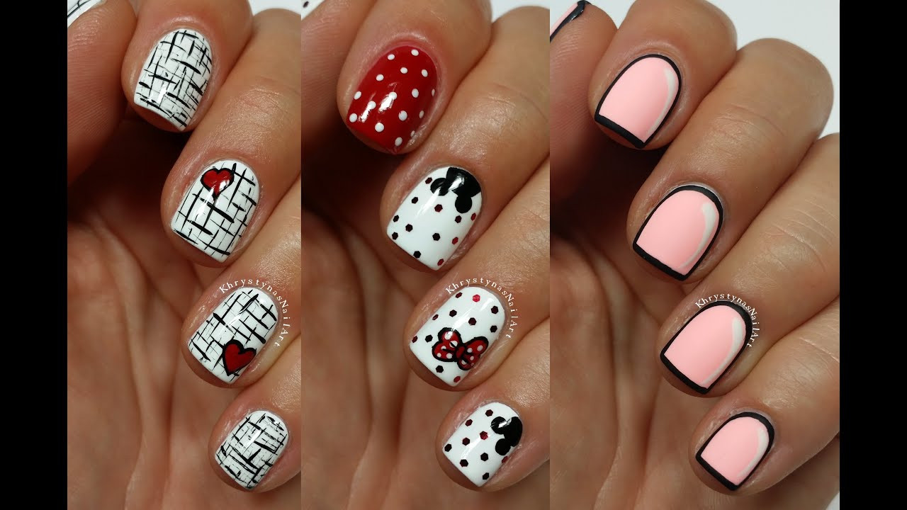 Easy Short Nail Designs
 3 Easy Nail Art Designs for Short Nails Freehand 5
