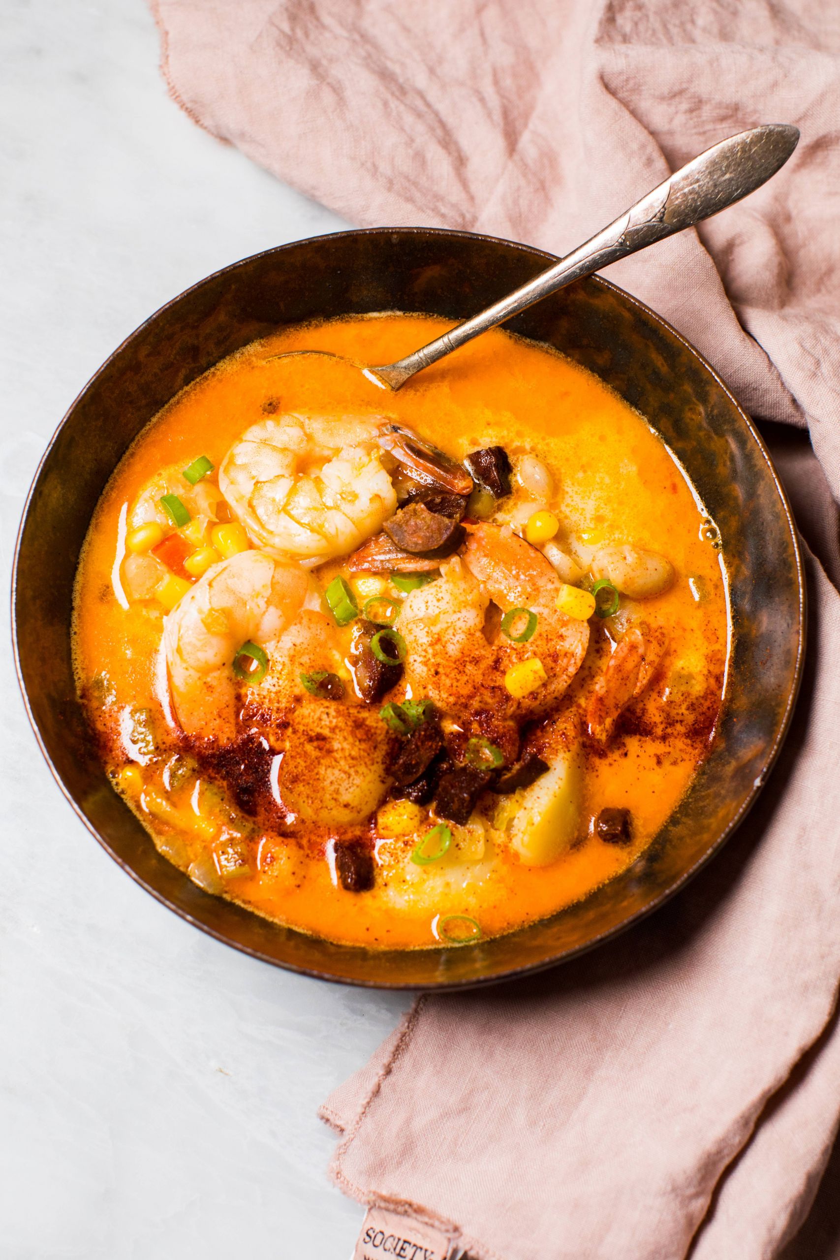 Easy Shrimp And Corn Soup Recipe
 Easy Spicy Shrimp and Corn Chowder with Chorizo recipes