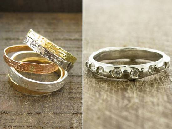 Eco Friendly Wedding Rings
 Recycled yellow gold handcrafted into unique eco friendly