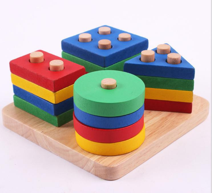Educational Gifts For Kids
 Wooden Educational Toy Geometry Intelligence Board