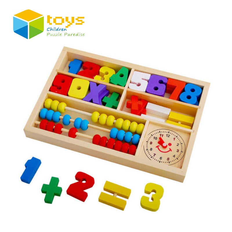 Educational Gifts For Kids
 Wooden Mathematic Abacus Puzzle Early Educational Toys for