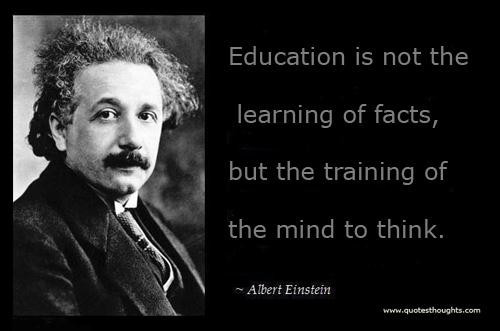 Einstein Quote About Education
 Education thoughts quotes albert einstein learning facts