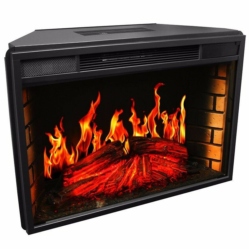 Electric Fireplace Inserts For Sale
 28" Black Electric Firebox Fireplace Heater Insert flat