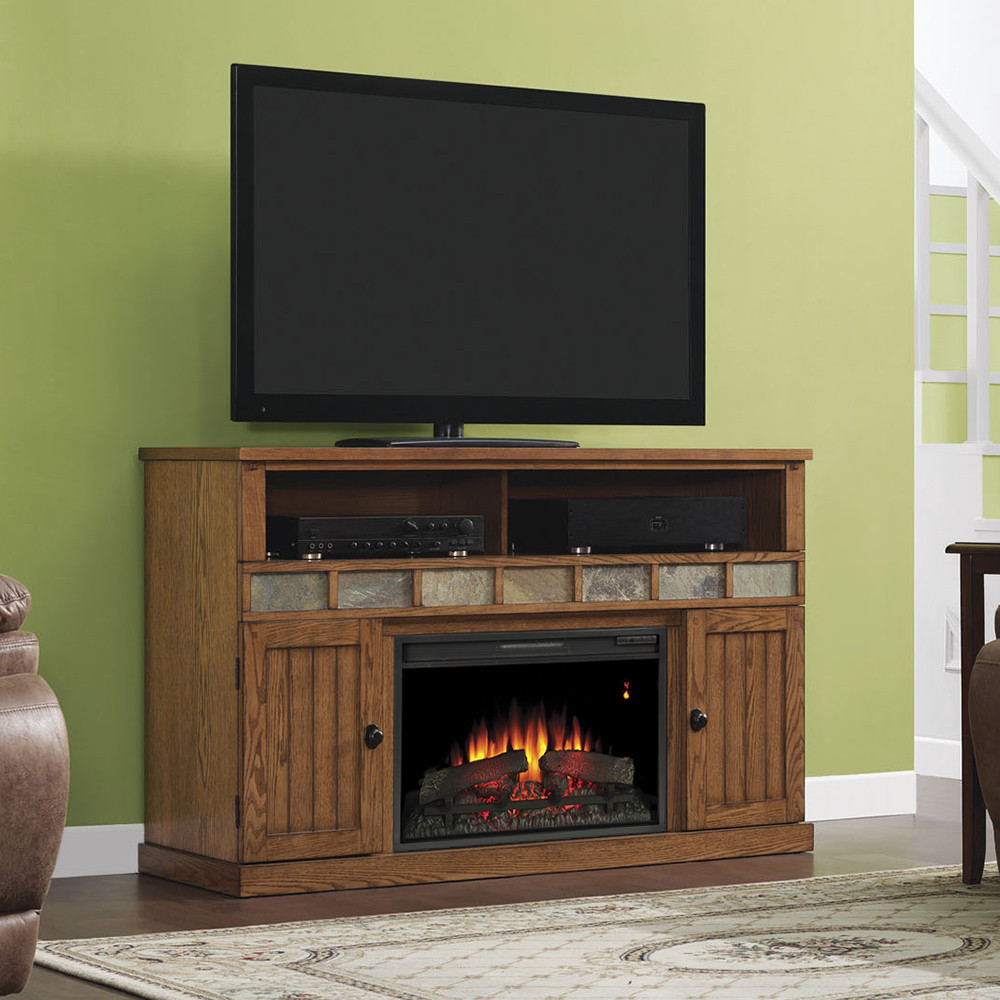 Electric Fireplace Media Cabinets
 Margate Electric Fireplace Media Cabinet in Premium Oak
