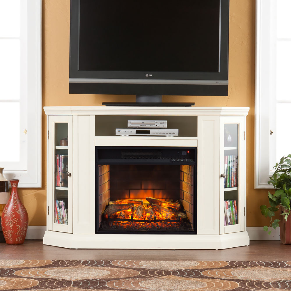 Electric Fireplace Media Cabinets
 Claremont Wall or Corner Infrared Electric Fireplace Media