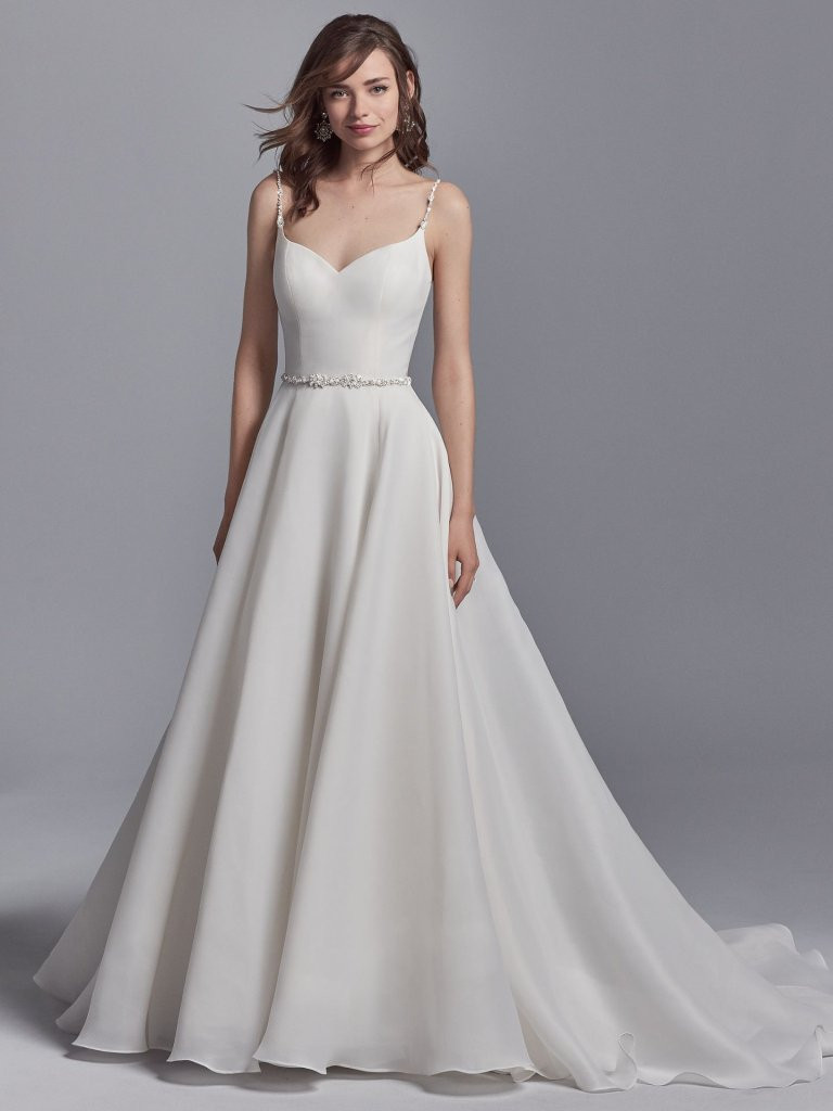 Elegant Wedding Gown
 Elegant Sweetheart Organza Sleeveless A line Wedding Dress